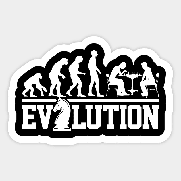 Evolution of a Chess Player Sticker by ThePawnStore